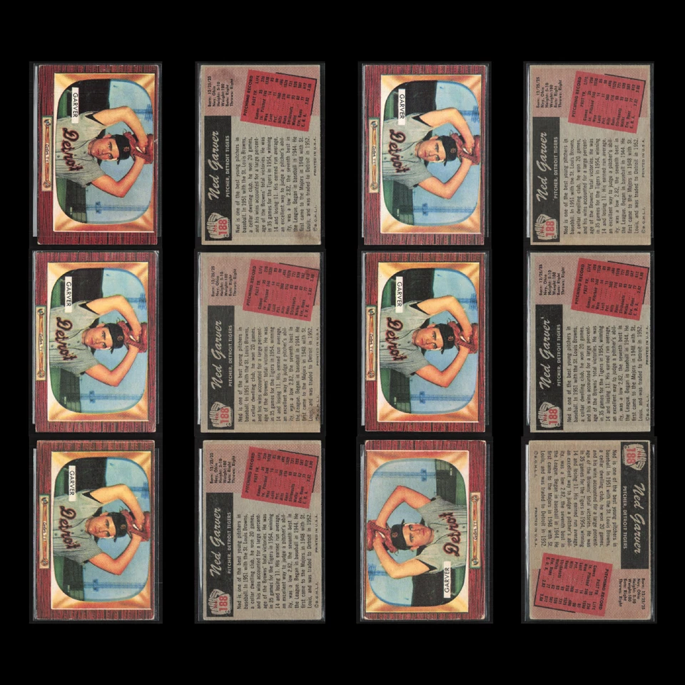 Лот 1955 Bowman 50 винтажных бейсбольных карточек дилерский оптовый набор Builder Commons VG MLB - Изображение 4 из 4