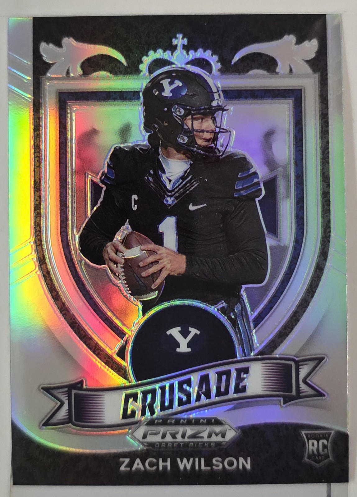 2021 Panini Prizm Draft Picks Crusade Zach Wilson #168 Silver Prizm (RC)
