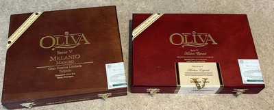 Oliva - Serie V Melanio & Maduro Especially Wood Cigar Box - Empty Set of 2