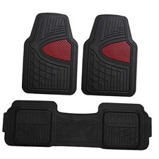 FH Group Car Floor Mats - Heavy-Duty Rubber Floor Mats for Cars, Burgundy