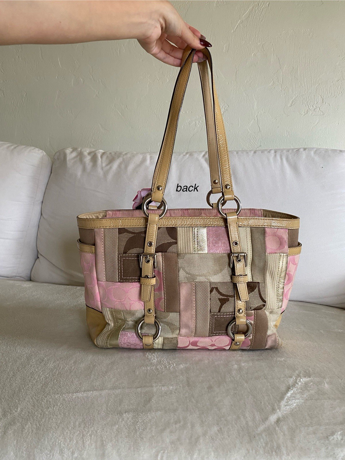Authentic Coach Patchwork Multicolor Medium Shoul… - image 3