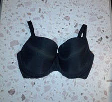 Wacoal La Femme Underwire T-Shirt Bra 36H Black Lined 853117 EUC