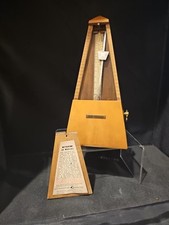 Vintage Seth Thomas Metronome De Maelzel Wood Timer Wind Up Working No Cover