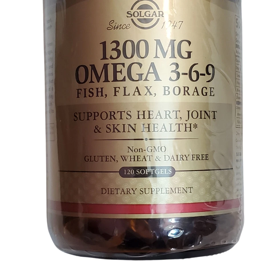Solgar EFA 1300mg Omega 3-6-9/120 Cápsulas Blandas Pescado Lino Borraja Corazón Articulación Piel Foto 2 de 4