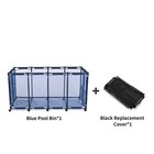 AplusChoice 280 Gallon Rolling Mesh Pool Storage Bin Cart with Mesh Cover Net — photo 2