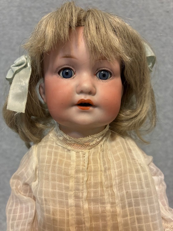 12" antique German bisque head & composition Armand Marseille toddler baby doll