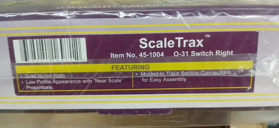 MTH premier Scale Trax 45-1004 45-1003 Pair Of 031 Switch Tracks - Image 2 of 3