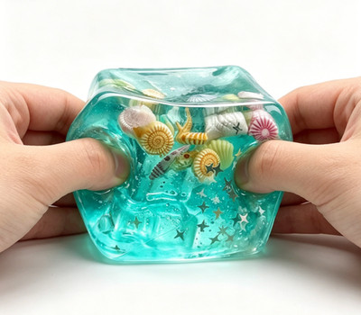 Island Shell Design Squeeze Toy for Sensory Play Hand Eye Coordination