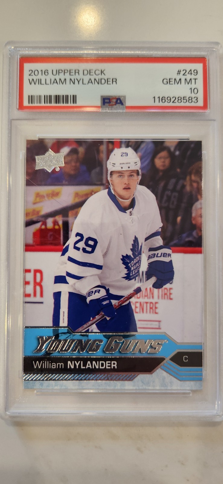 2016-17 Upper Deck Young Guns William Nylander #249 PSA 10