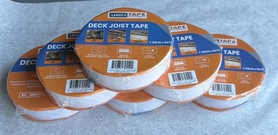 Deck Joist Butyl Tape 1-5/8 Inch 50 Feet 6 Pack, Butyl Flashing Tape