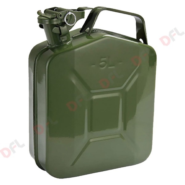 Tanica per Benzina Omologata 5 10 20 Litri LT Metallo Bidone Verde Diesel
