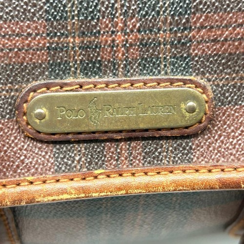 572 Polo Ralph Lauren Shoulder Bag Checked Brown Vintage Limited Edition VHTF Ra - Picture 13 of 14