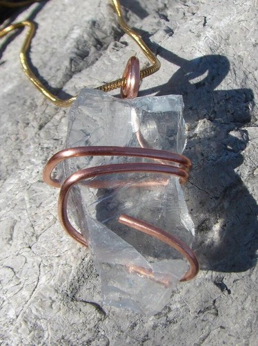 Gorgeous Genuine Monatomic Andara Crystal Pendant Copper #432