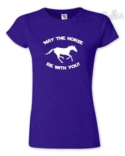 May The Horse Be With You T Shirt Girl Women Men Kid Riding Stables Gift Present