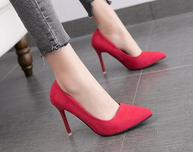 Zapatos de Mujer Elegantes de Salir Tacon Fino de Gamuza para