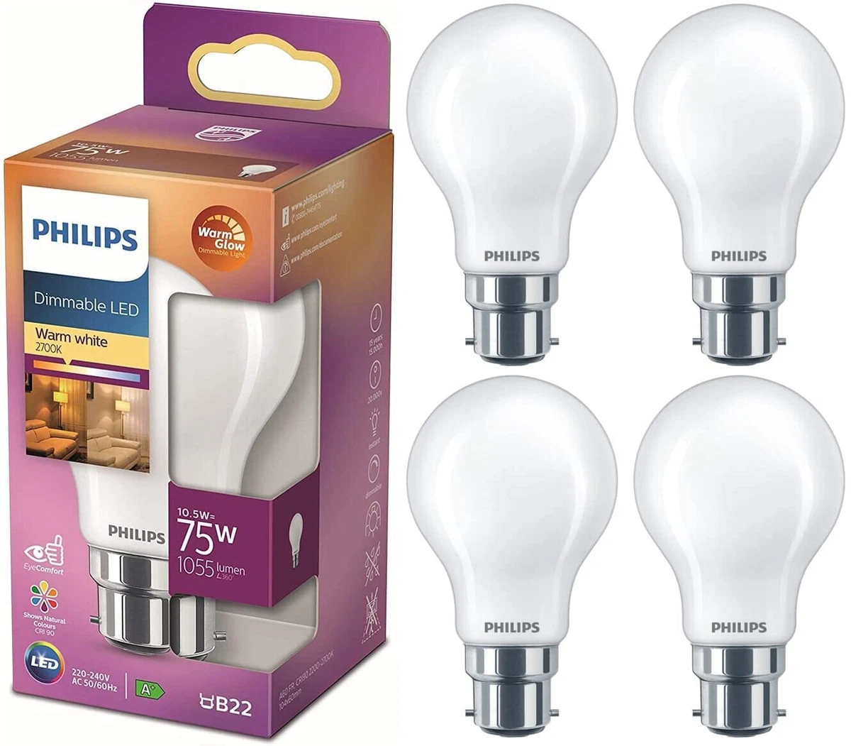 Philips dimmable led 75w deals