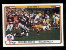 1982 Fleer BART STARR MARV FLEMING Green Bay Packers Raiders Super Bowl II Card