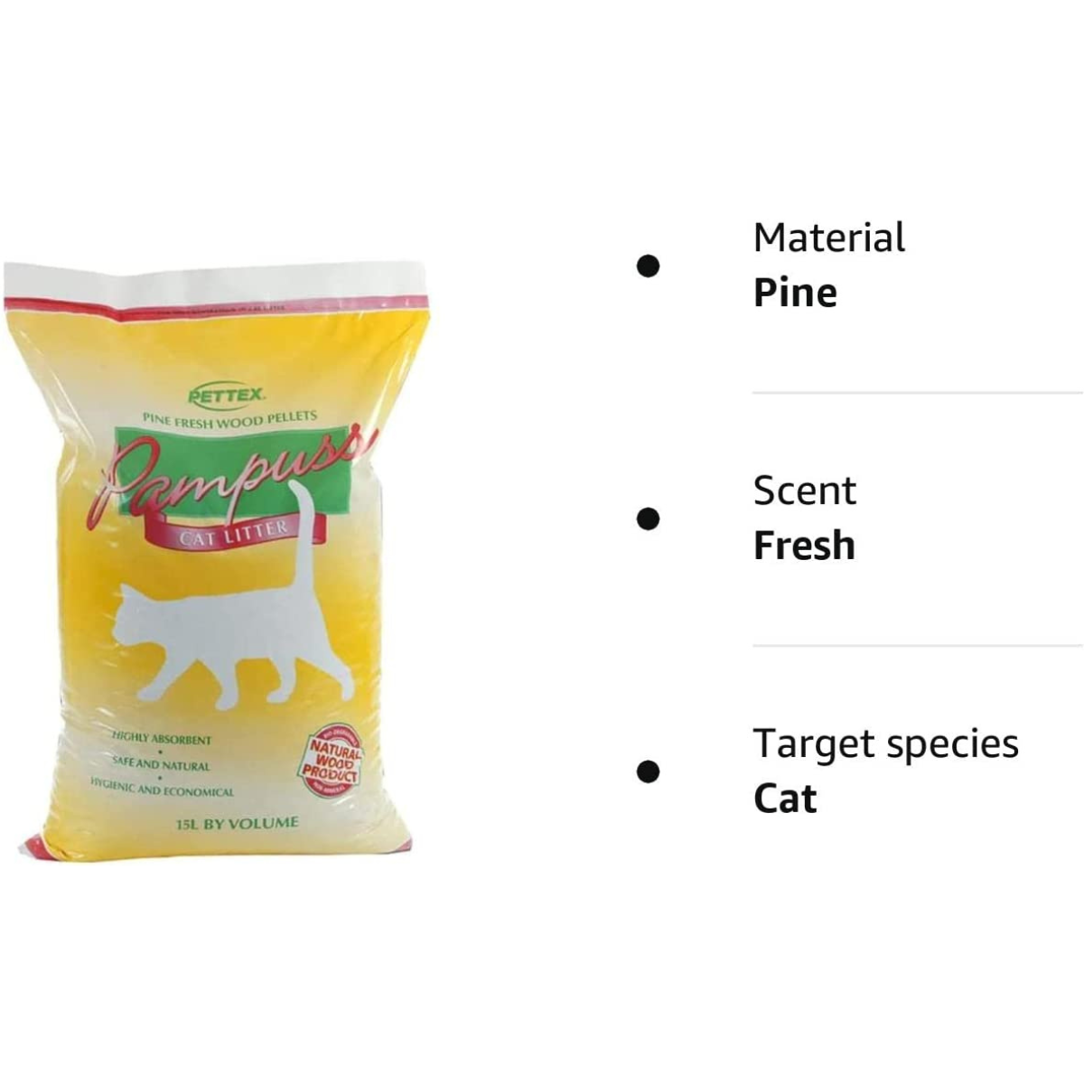Pettex Pampuss Woodbase Cat Litter 15 L for sale online eBay