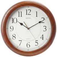 Seiko Wall Clock Quiet Sweep Second Hand Dark Brown Solid Oak Case , New, Free S on sale Seiko Wall Clock Quiet Sweep Second Hand Dark Brown Solid Oak Case , New, Free S on sale