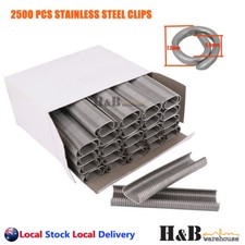 2500 Pcs C7 SR8 Stainless Steel Hog Ring Clips C Clip Fence Wire Ringer  