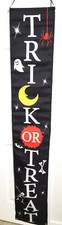 Front Door Porch Patio Hanging Halloween Sign Banner Flag Trick or Treat 70"