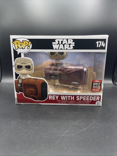 Funko Pop Star Wars #174 Rey with Speeder (17’ Galactic Convention Ex)