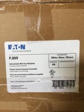 BOX OF 250 EATON Single-Gang Duplex Wallplate...