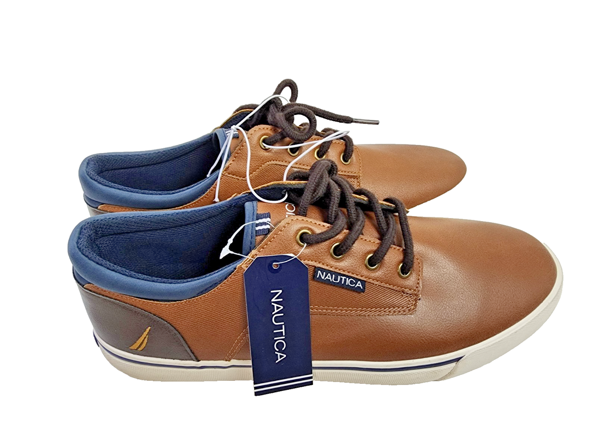 Nautica Men's Currie Lace Up Sneakers Size 12 Tan