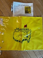6x Masters Winner Jack Nicklaus Signed Undated Authentic Masters Flag JSA LOA