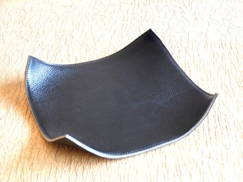 TASCHENLEERER ECHT LEDER MODELLIERBAR 20x20 cm HANDARBEIT Canapart! N - Bild 6 von 7