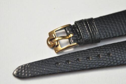 Original 17mm OMEGA Band Armband Schwarz Leder Vintage - Bild 1 von 4