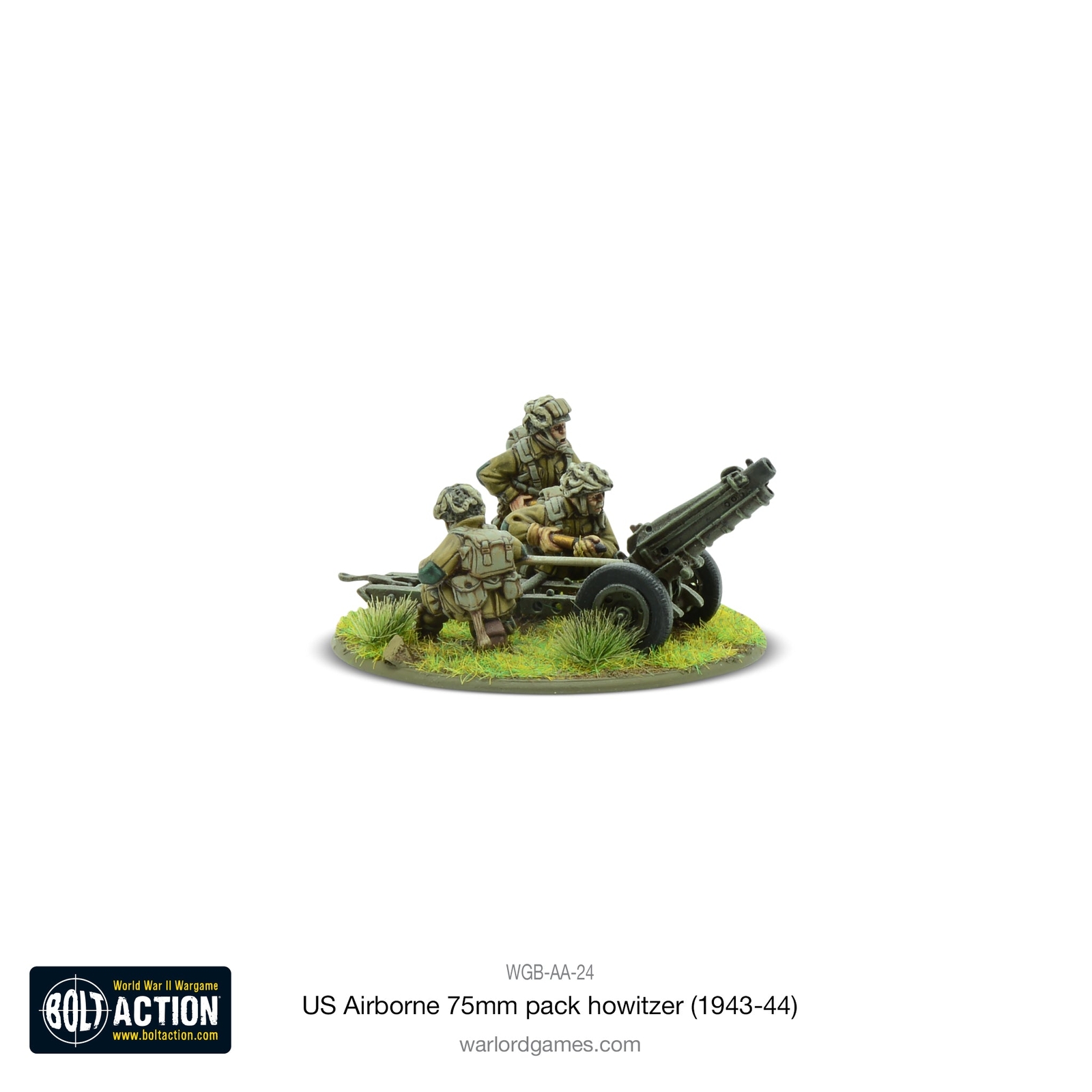 Bolt Action - US Airborne 75mm pack howitzer light artillery - Warlord Games