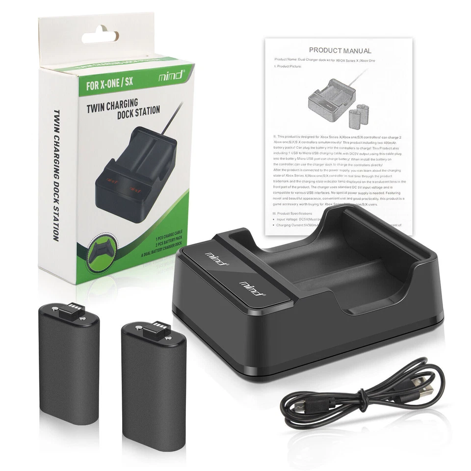 Wiederaufladbare Akku für Xbox S/X & Xbox ONE & Xbox 360 Controller Ladegerät - Bild 3 von 4