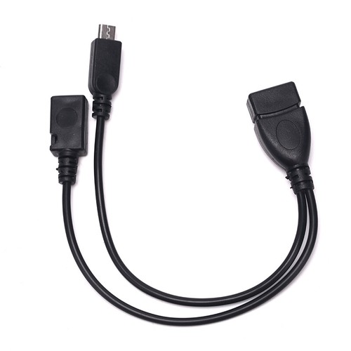 OTG Power Splitter Y Cable Micro USB Male to USB A Male Female Adapter Cor^vm - Picture 5 of 8