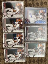 2022 BOWMAN CHROME TREY LIPSCOMB 1ST AUTO BLUE WAVE REFRACTOR /150