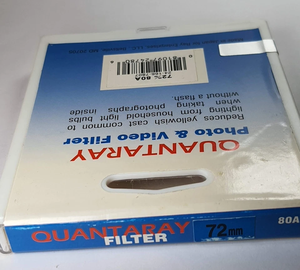 72mm  80A Blue Color Correction Glass Lens filter Japan Coated 72 mm 80-A E72 - Image 4 of 4