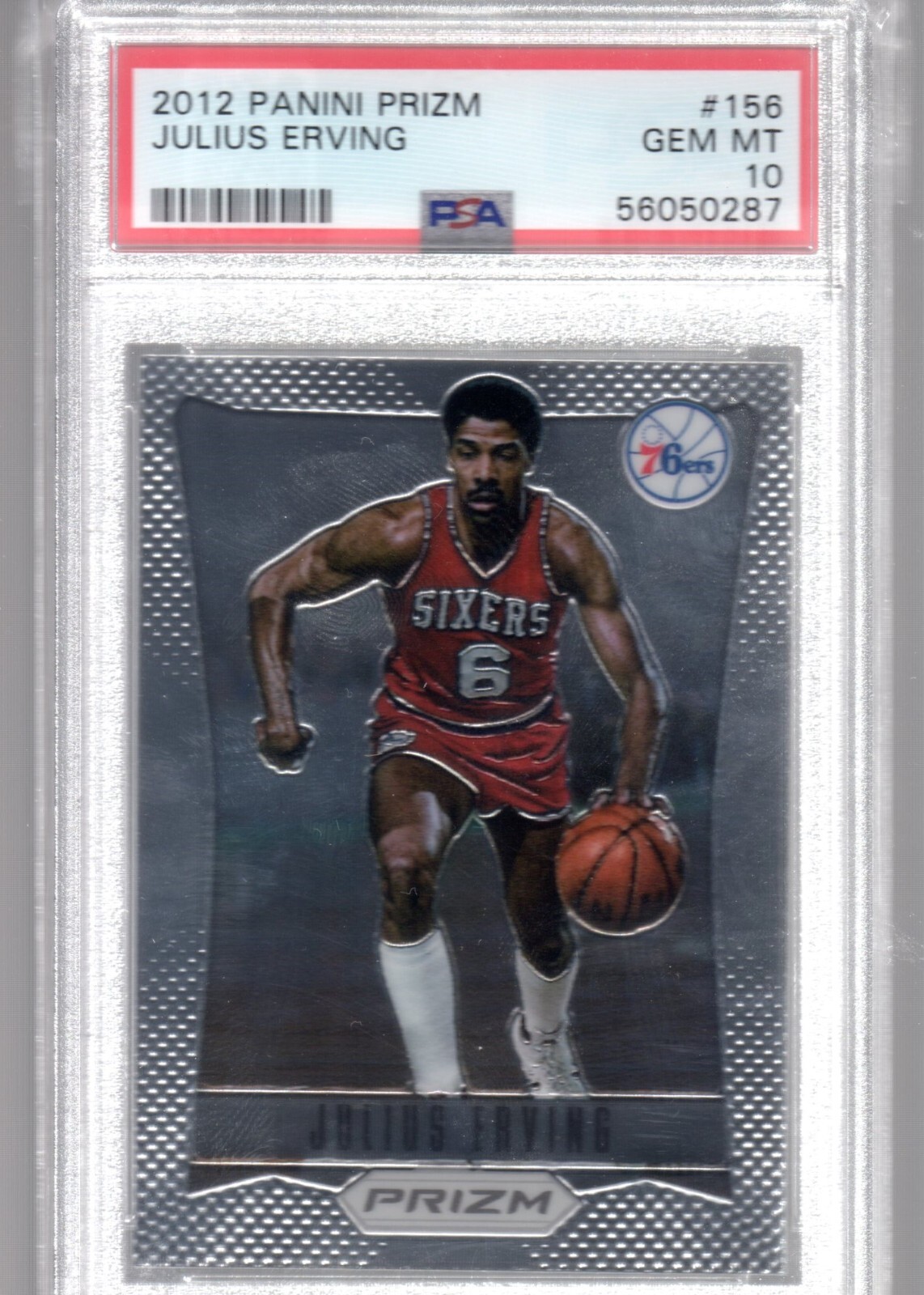 Julius Erving 2012 Panini Prizm Card #156 PSA 10 1st Year Prizm