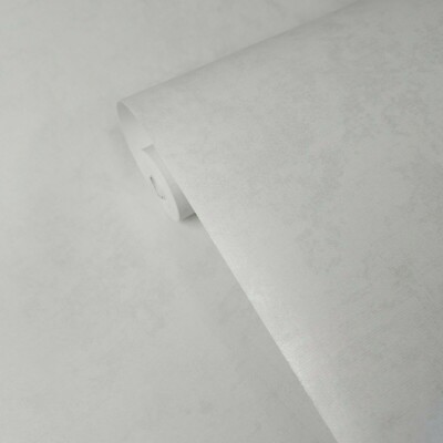 Plain Italian Non-woven contemporary Wallpaper rolls satin white wall coverings