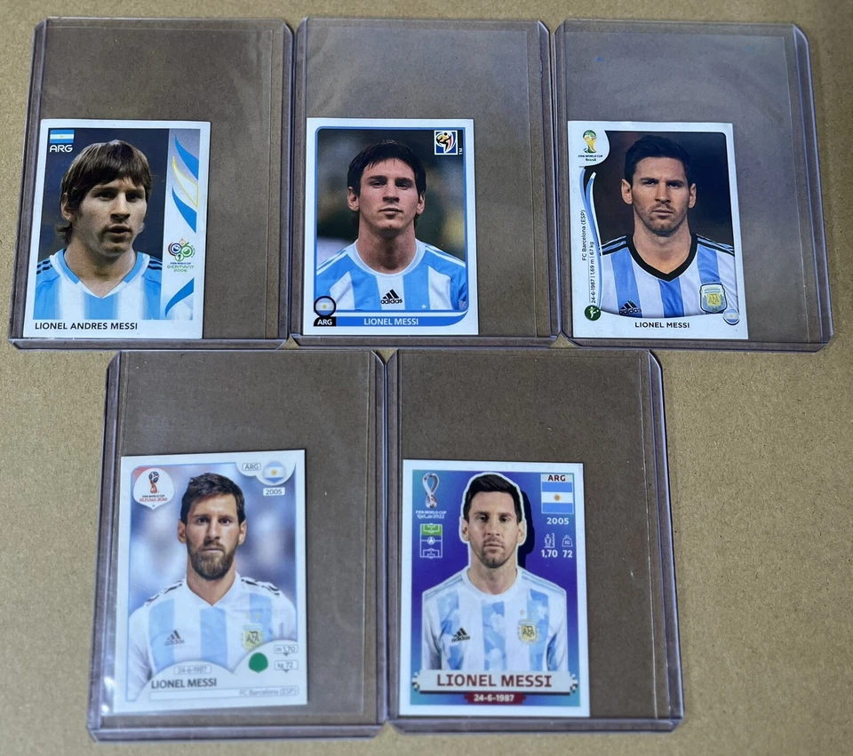 messi world cups stickers 2006-2010-2014-2018-2022 - Image 3 of 4