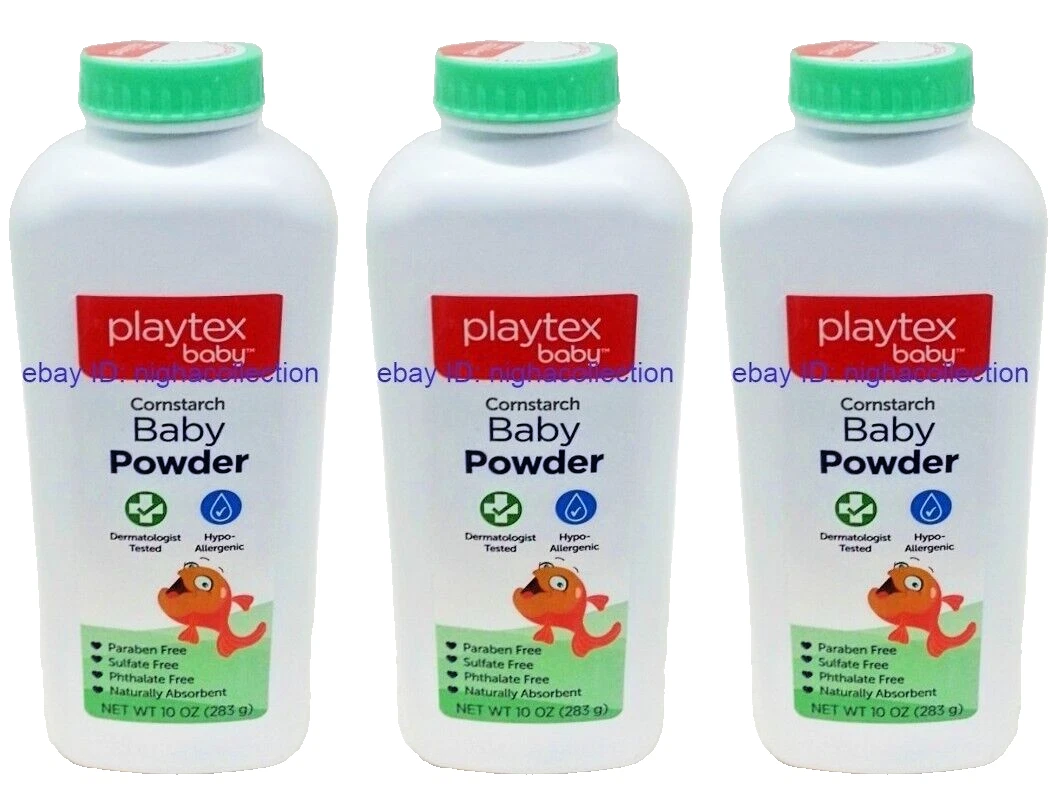 ( 3 Bottles ) Playtex Baby Cornstartch Baby Powder 10 oz Each SEALED