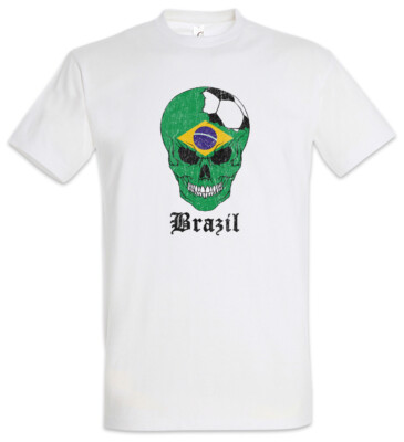 Brazil Football Comet Herren T-Shirt Brasilien Brasilianisch Fahne