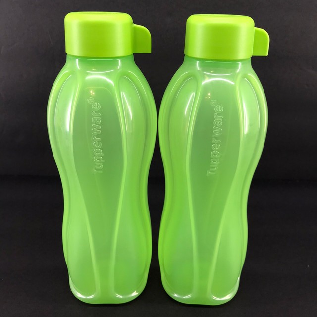 Tupperware Eco Water Bottle 16 oz Set of 2 Twist Top Light Green 9091