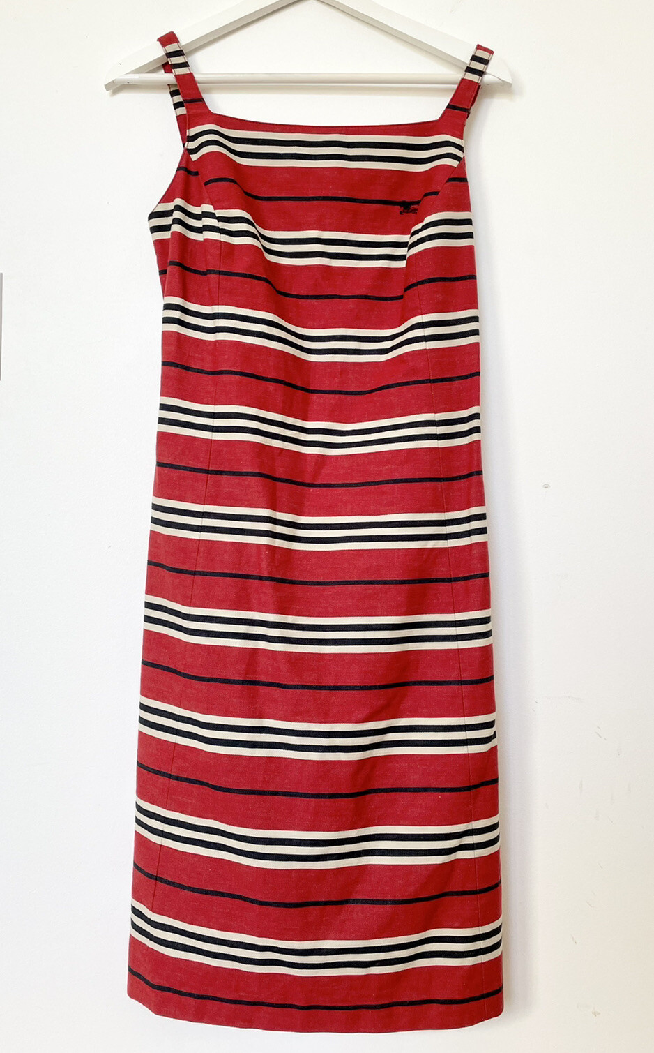 Burberry Blue Label Striped Red Dress Size 38 Gem