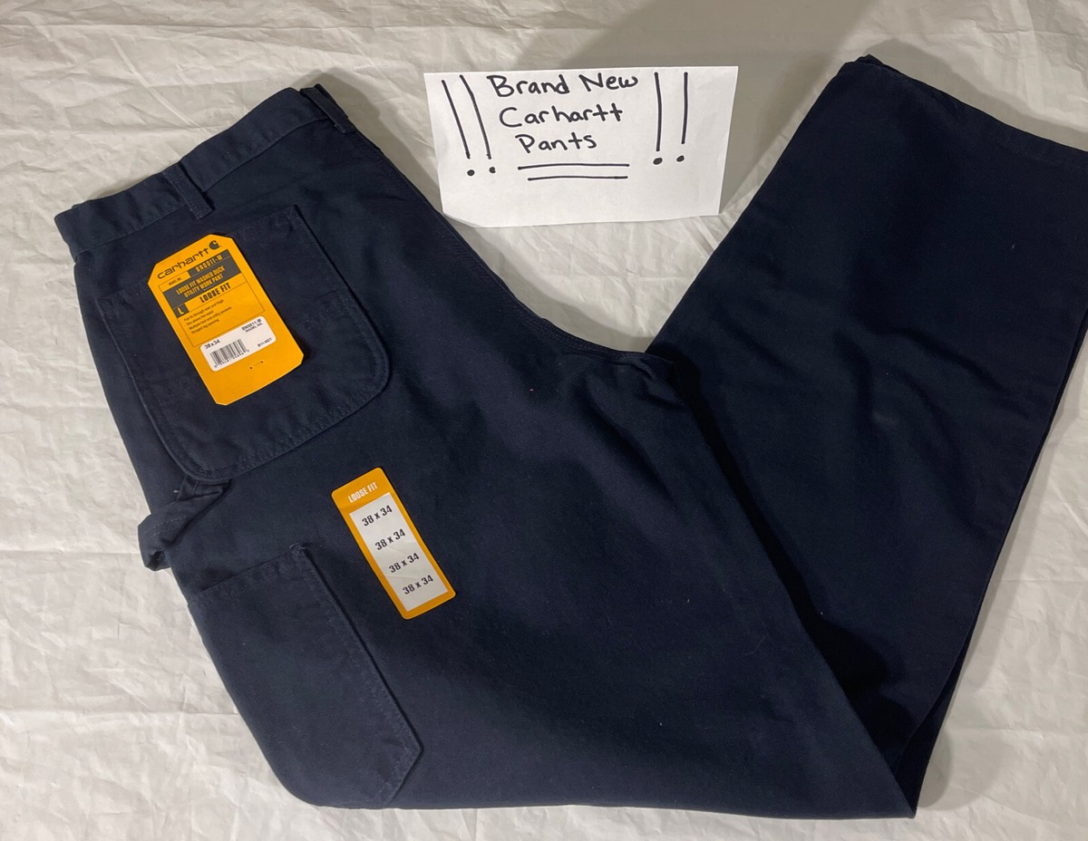 New Carhartt B11-MDT Men's size 38X34 Blue Washed Duck Work