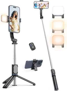 Smartphone Selfie Stick Füllicht Bluetooth Stativ Stange Fernbedienung Handy