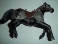 Simba Pferd, Pferd für Ritter für Ritterburg, schwarz mit Sattel, spielen Kinder