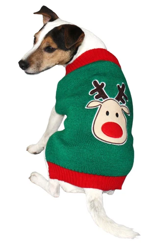 Good Boy Reindeer Christmas Jumper Coat Sweater for Dogs 50/60cm Xmas UK SELLER