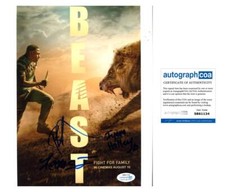 Iyana Halley, Leah Jeffries & Baltasar Kormakur "Beast" SIGNED 8x10 Photo ACOA