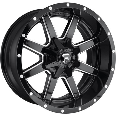 4 x10 Black Milled Fuel Maverick D610 8x170 18 Rims 285 65 Tires Ebay