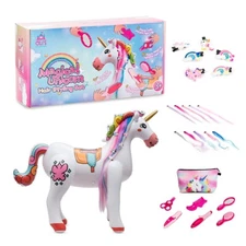 Oli's Toy Factory Inflatable Unicorn Magical Hair Make Up Set